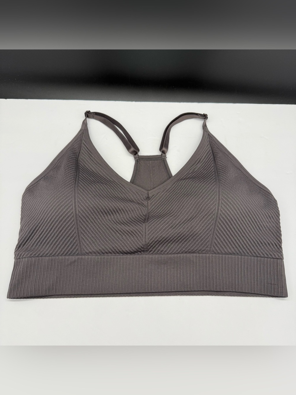 Ribbed PINK by Victoria’s Secret Sports Bra- Gray- Size XXL- New with Tags